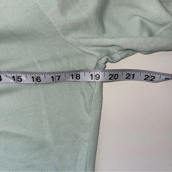 PINK Victoria’s Secret Mint Green Sherpa Collar 1/4 Zip Sweatshirt Medium Women - Picture 6 of 10